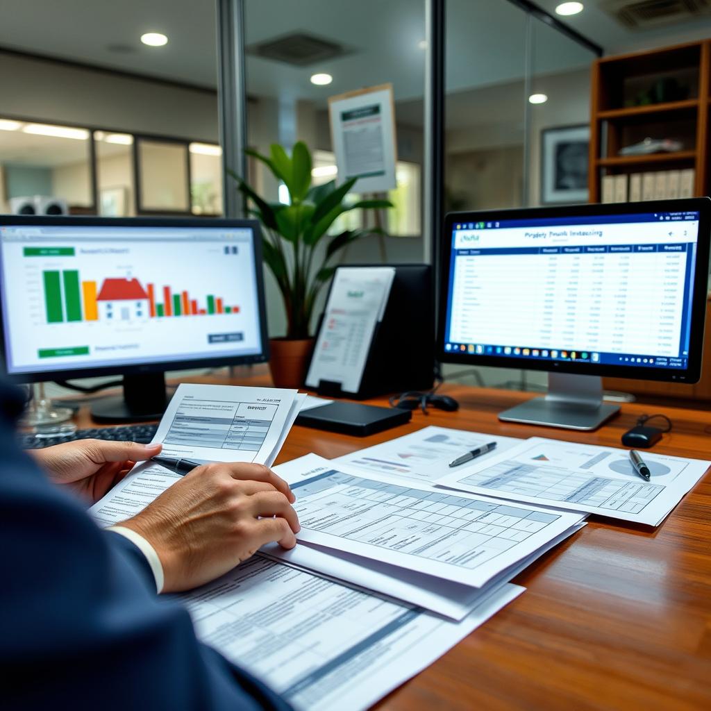 Banking professional reviewing funding requirements for due diligence for project financing Costa Rica