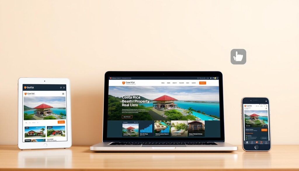 Digital marketing for Costa Rica open listings showing property on multiple devices