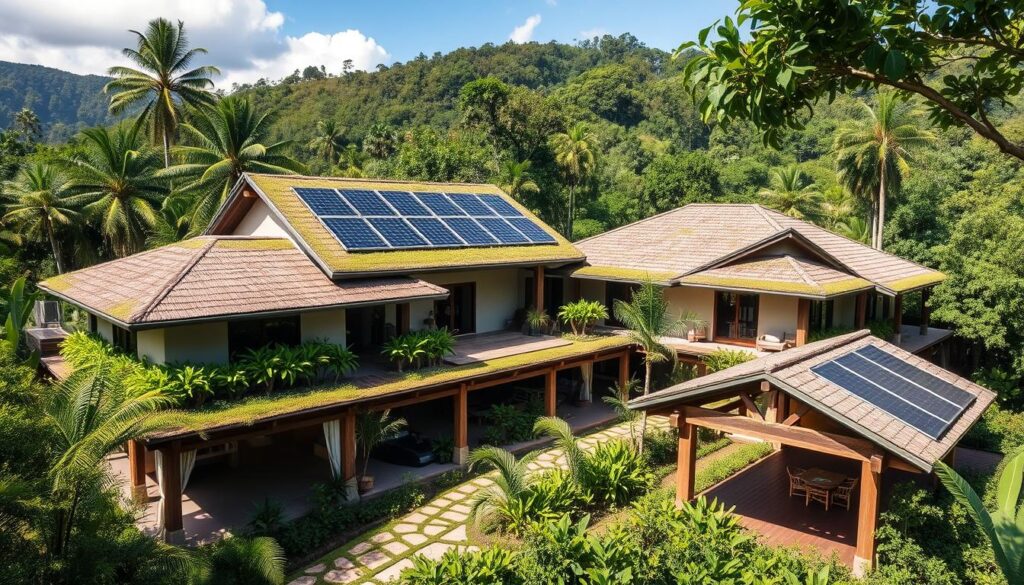 Eco-friendly development showcasing sustainable real estate investment opportunities in Costa Rica Eco-friendly development showcasing sustainable real estate investment opportunities in Costa Rica