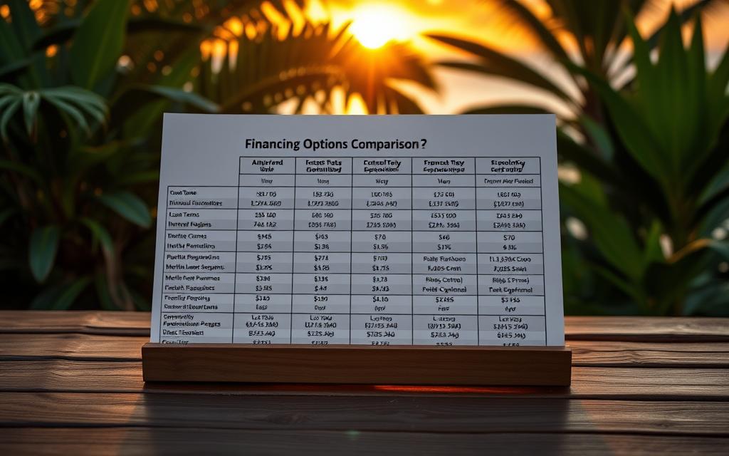 Financing Options Comparison Chart