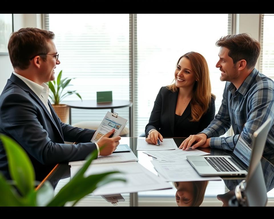 GAP Real Estate consultant discussing property listing options with client